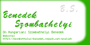 benedek szombathelyi business card